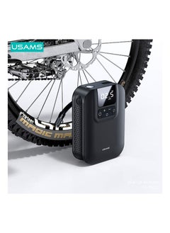 Usams Car Air Compressor Tire Inflator Portable Pump for Car Tires Bicycle Motor bike Football etc | Small Size with High Quality and Digital Display | Smart Digital Portable Fast Cordless Compressor  - Image 3