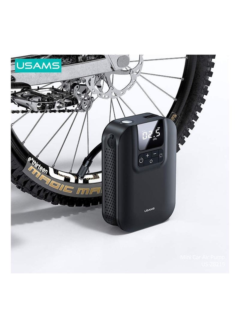 أوسامس ضاغط هواء السيارة منفاخ هواء محمول لإطارات السيارات والدراجات والدراجات النارية والبالون وكرة القدم وما إلى ذلك | حجم صغير بمقياس دقيق وشاشة رقمية عالية الجودة | جهاز لاسلكي رقمي ذكي وسريع ومحمول - Image 3
