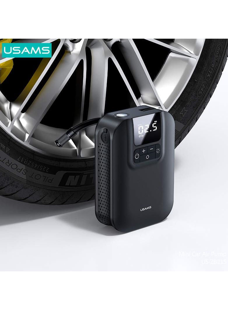 أوسامس ضاغط هواء السيارة منفاخ هواء محمول لإطارات السيارات والدراجات والدراجات النارية والبالون وكرة القدم وما إلى ذلك | حجم صغير بمقياس دقيق وشاشة رقمية عالية الجودة | جهاز لاسلكي رقمي ذكي وسريع ومحمول - Image 2