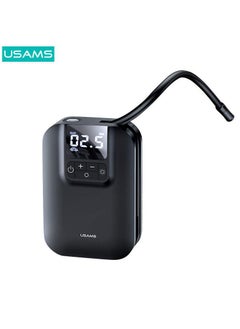 Usams Car Air Compressor Tire Inflator Portable Pump for Car Tires Bicycle Motor bike Football etc | Small Size with High Quality and Digital Display | Smart Digital Portable Fast Cordless Compressor  - Image 1