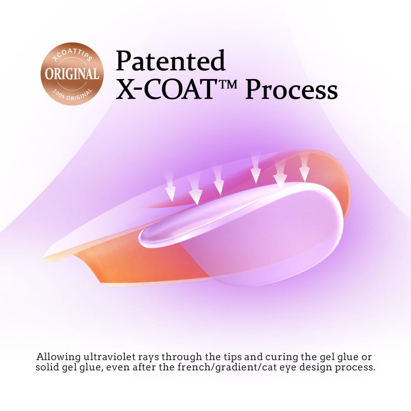 BTArtbox Press On Nails Medium - Soft Gel Nail Tips Almond XCOATTIPS Natural with Base Color, Stronger Adhesion, Pre-shaped Ultra Fit Fake Nails for Short Nail Extensions - Image 3