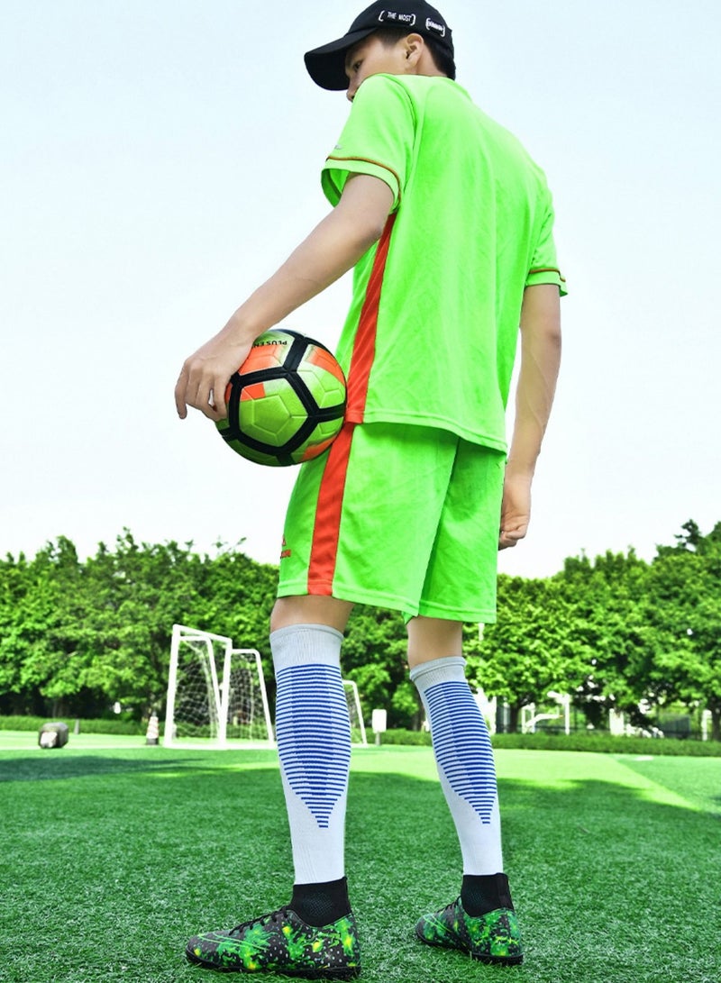 Loquat High-Top Cleats Competition Sports Football Shoes Black/Green  - Image 2