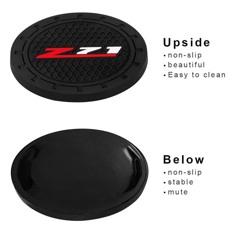 BFIVEANTE Car Cup Holder Coaster for Chevrolet Z71,Silicone Cupholder Coaster,Car Interior Accessories,2.76 Inch 2 Pieces - Image 3