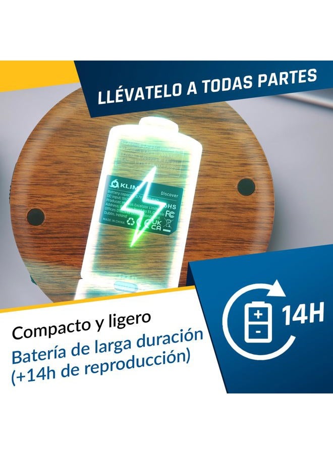 KLIM Discover Wood + Portable CD Player + New + Discman with Long Battery Life and Headphones + Portable FM Radio Compatible with MP3, SD Card, Bluetooth + Ideal for Cars - Image 4