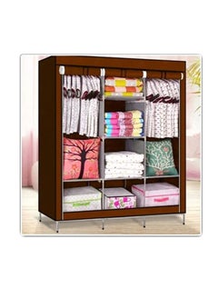 Generic Fabric Wardrobe Organizer Brown Model no.88130, Size: 130X45X175CM  Clothes Organizer For Home & Bedroom  - Image 1