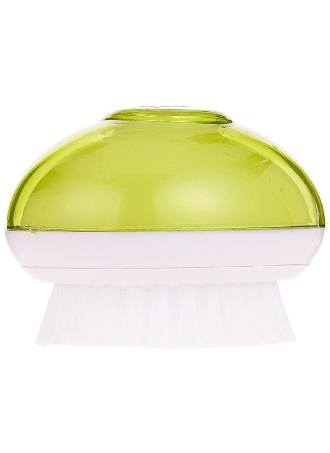 joie - Dishwasher Safe BPA-Free Nylon Vegetable Scrubber Brush White and Green 1.75 x 2.25 x 2.25 Inch 39766 - Image 1