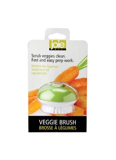 Dishwasher Safe BPA-Free Nylon Vegetable Scrubber Brush White and Green 1.75 x 2.25 x 2.25 Inch 39766