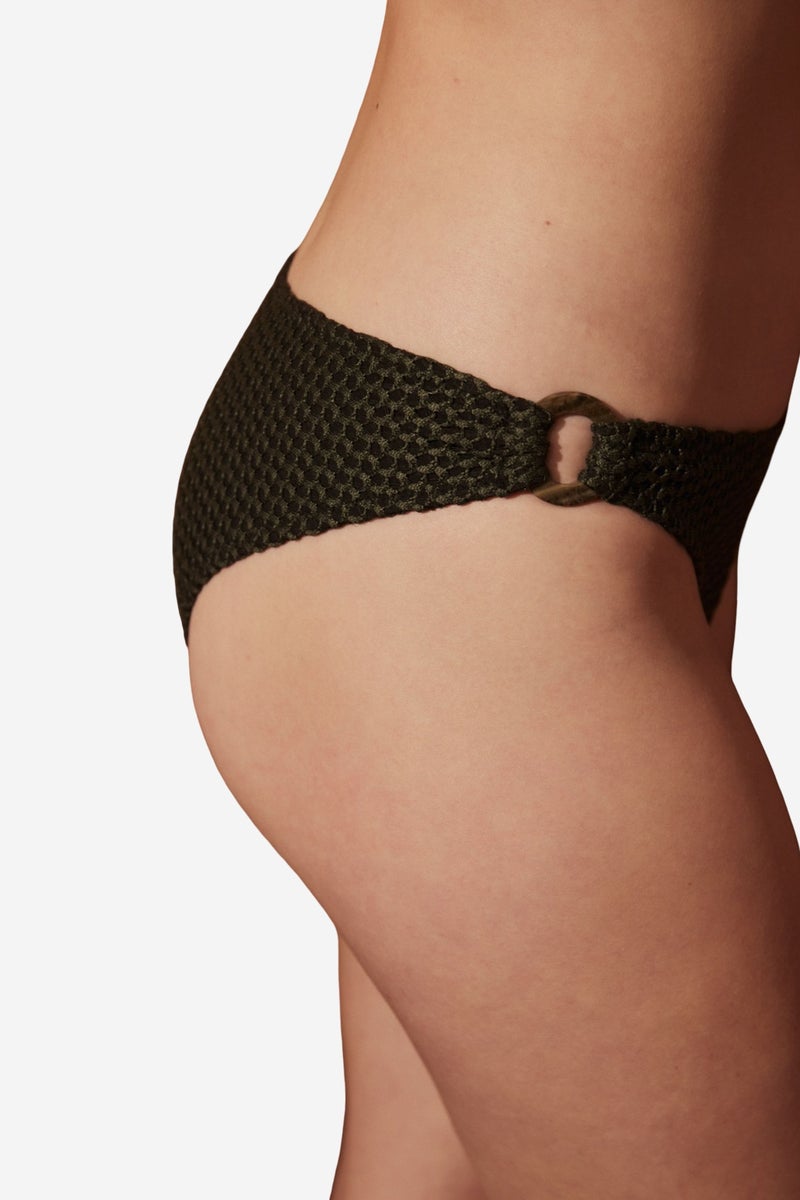 PENTI Dark Parker Accessory Detail V-Cut Bikini Bottoms - Image 2