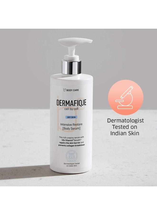 Dermafique Intensive Restore Body Lotion Serum with Vitamin E – 300ml, Body Lotion for Dry Skin, with 10x Vitamin E Benefits & Deep Hydration, Moisturizer for Body | Dermatologist Tested (Pack of 2) - Image 4