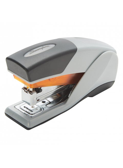Swingline Stapler, Desktop Stapler, Compact Size, 25 Sheet Capacity, Optima 25 Reduced Effort, Orange/Gray (66412)