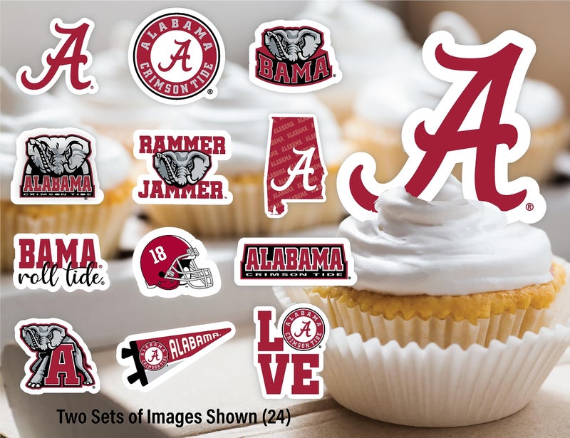 PartyKandy Alabama Party Supplies (42 Pieces) for Alabama Crimson Tide Party Decorations for Graduation  Tailgating  Birthday Party UA Banner and University of Alabama Cupcake Toppers (Alabama Crimson Tide) - Image 5