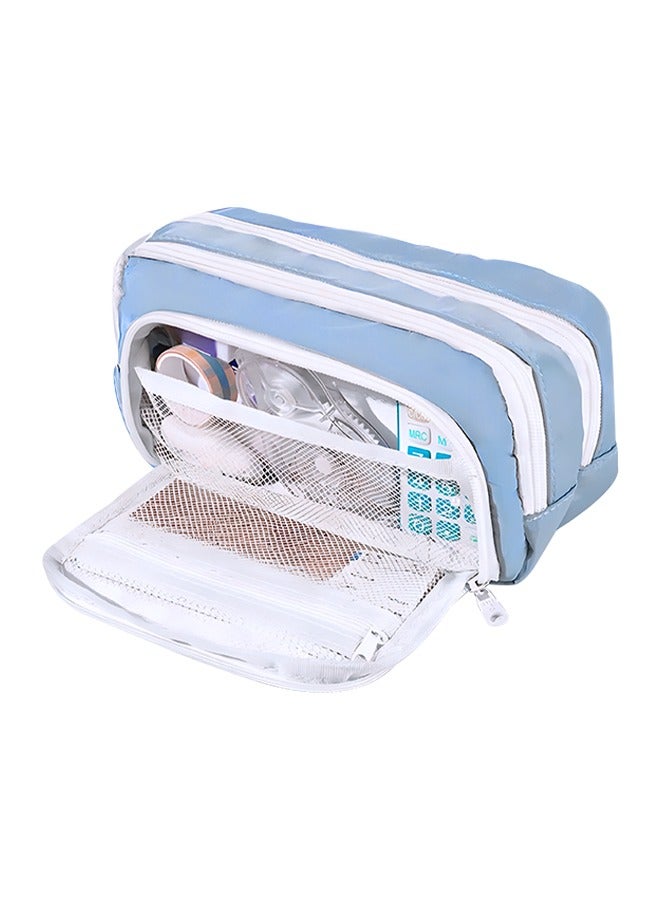 Zipper Pencil Case, Large Capacity Stationery Case with 3 Dividers, Perfect for Organizing Pencils, Erasers, Rulers and Other Stationery - Image 1