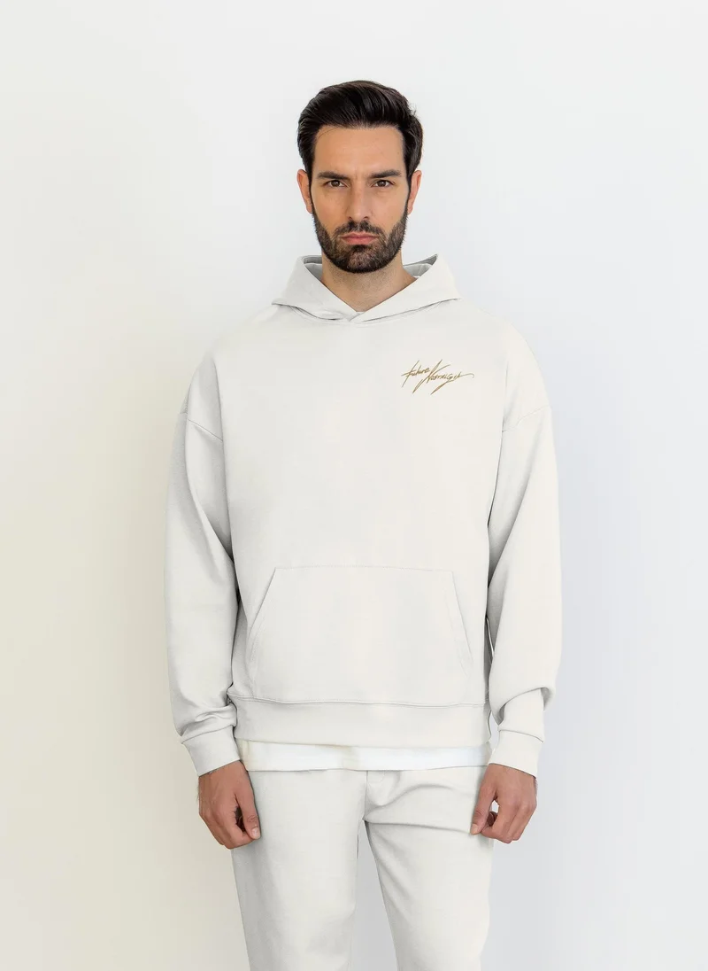 SHAPES DETAIL SOFT PRINTED HOODIE