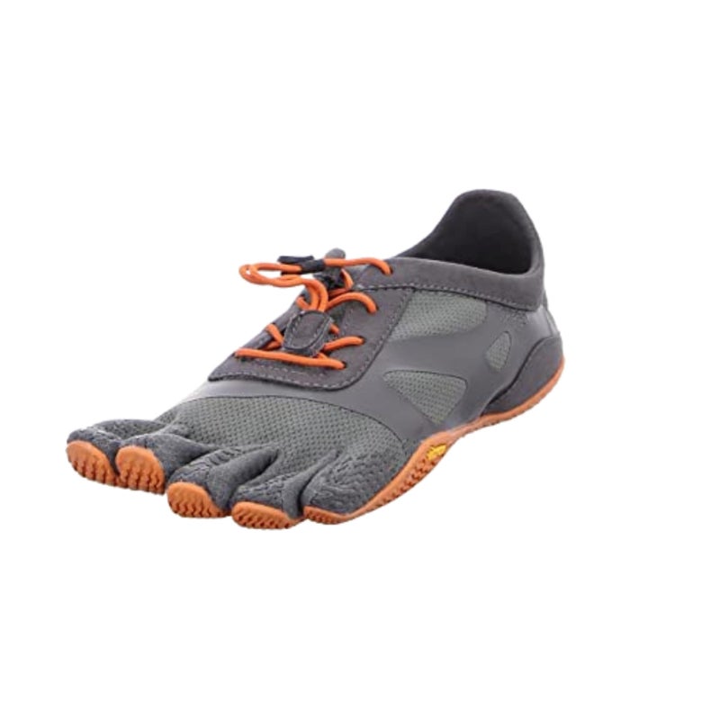 vibram حذاء فيبرام للنساء فايف فينجرز KSO EVO | حذاء تدريب عاري للرفع والتمارين الوظيفية، رمادي/برتقالي، 35 EU / 6-6.5 US - Image 3
