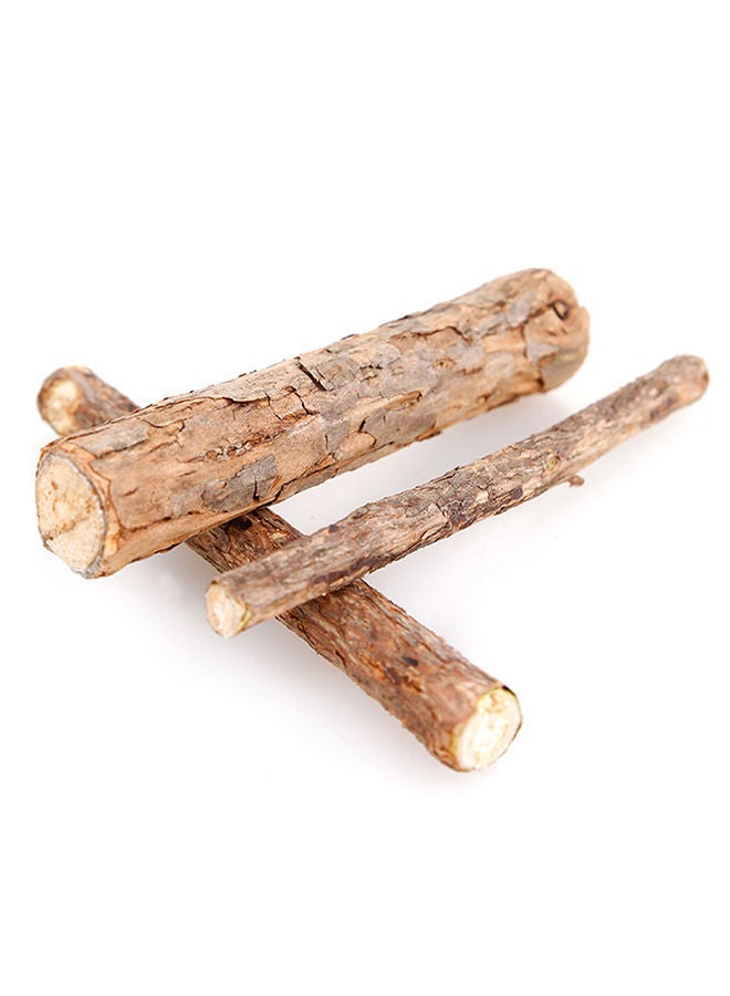 NIBEMINENT 10-Piece Cat Stick Chew Toy Dental Cleaning Teeth Wood Brown - Image 2