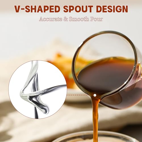 Gulex Espresso Cups, Set of 4, Glass Coffee Espresso Cups with Pour Spout, 4 oz, Clear, Dishwasher Safe - Image 4