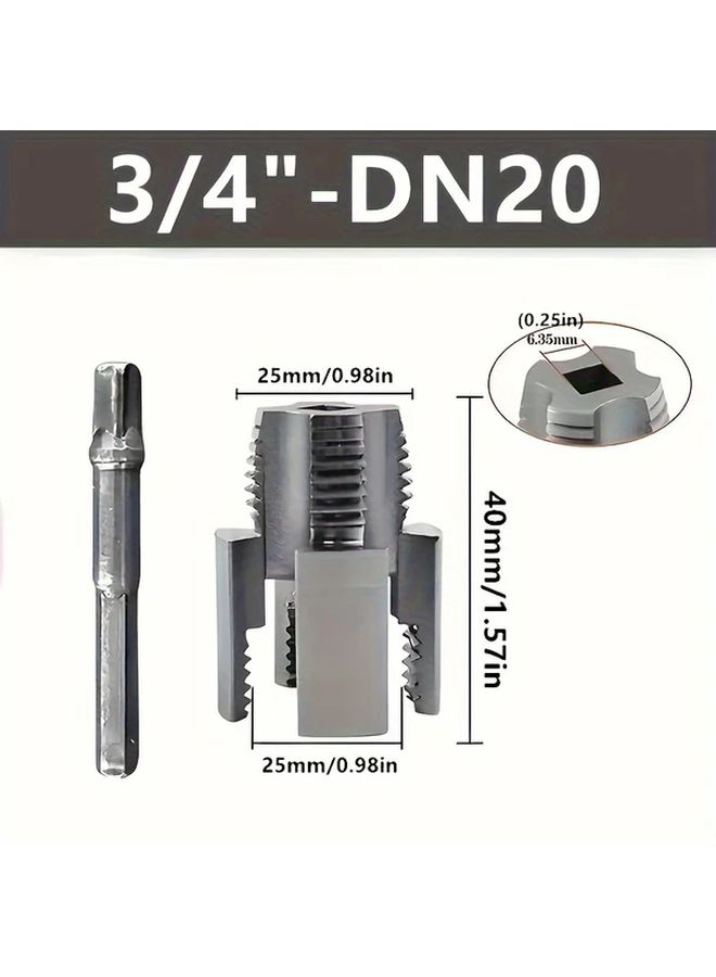 4pcs Ppr Pipe Threader With Sealing Tape For Dn15 Dn20 Internal And External Thread Repair - Image 3