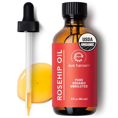 Eve Hansen Rosehip Oil for Face  Skin  Organic ColdPressed Rosehip Seed Oil  Hydrating  FastAbsorbing Moisturizer  2oz