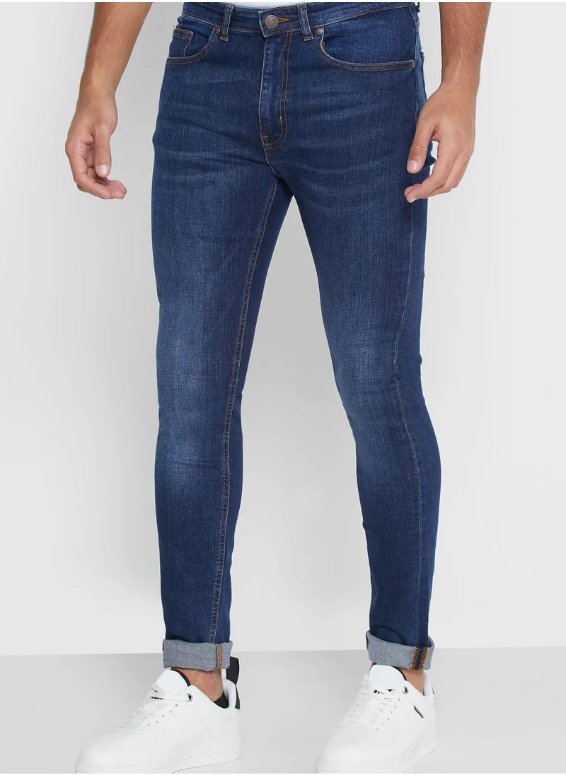 Lee Cooper Mid Wash Skinny Fit Jeans