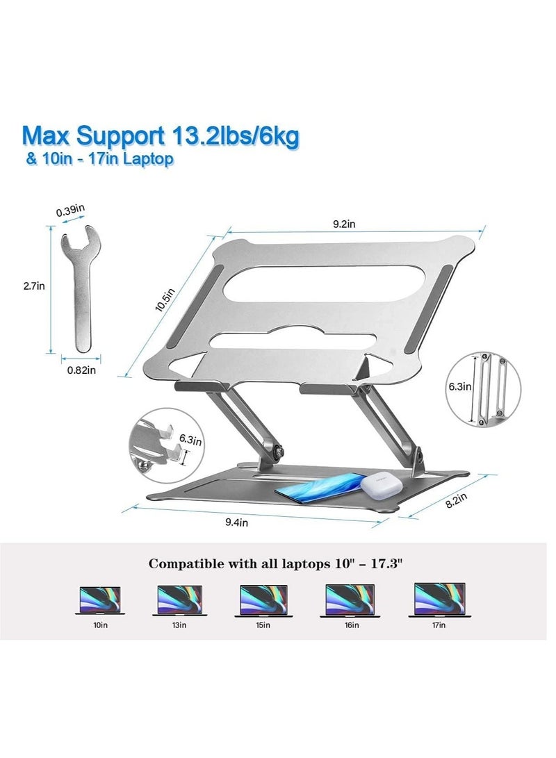 Adjustable Laptop Stand, Ergonomic Laptop Stand for Desk , Light Weight Aluminum Laptop Holder, Computer Stand Compatible with Mac MacBook Pro Air, - Image 5