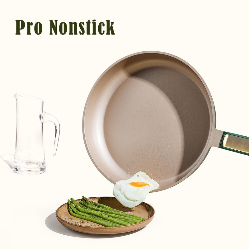 CAROTE Pots and Pans Set Non stick, 18pcs NonStick Kitchen Set Induction Cookware Non-toxic Cooking Set, Dishwasher/Oven Safe,Cookware Set,Green - Image 4
