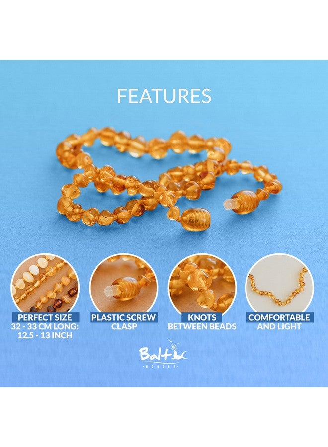 Baltic Wonder Baltic Amber Necklace (Baroque Honey) Unisex - 100% Certified Authentic Baltic. - Image 2
