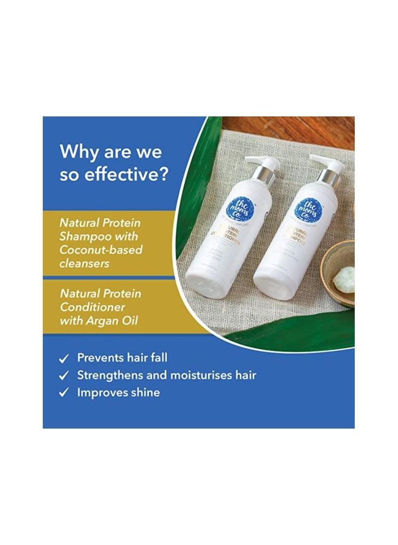 The Moms Co. Natural Protein Hair Detox Kit for Dry and Damaged Hair, Hair Fall with Protein Shampoo (200ml) and Conditioner (200ml)