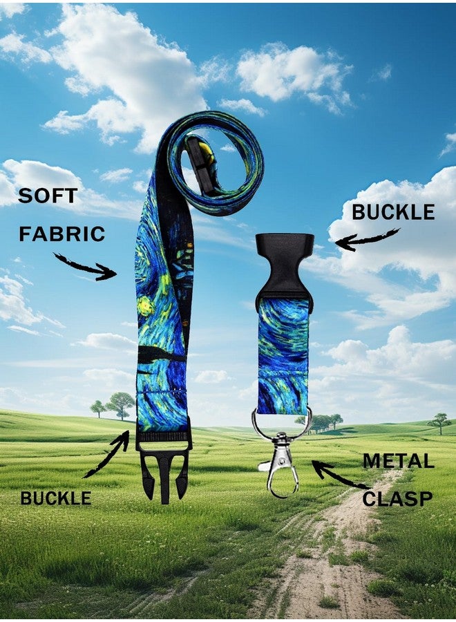 EASTERUP Lanyard For Keys Keychain Lanyard Premium Soft Silky Wide Strapped Beautifully Printed Id Teacher Lanyard With Spring Clip For Women/Men - Image 3