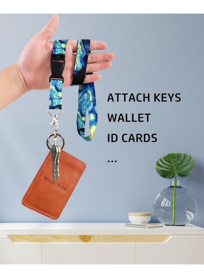 EASTERUP Lanyard For Keys Keychain Lanyard Premium Soft Silky Wide Strapped Beautifully Printed Id Teacher Lanyard With Spring Clip For Women/Men - Image 2