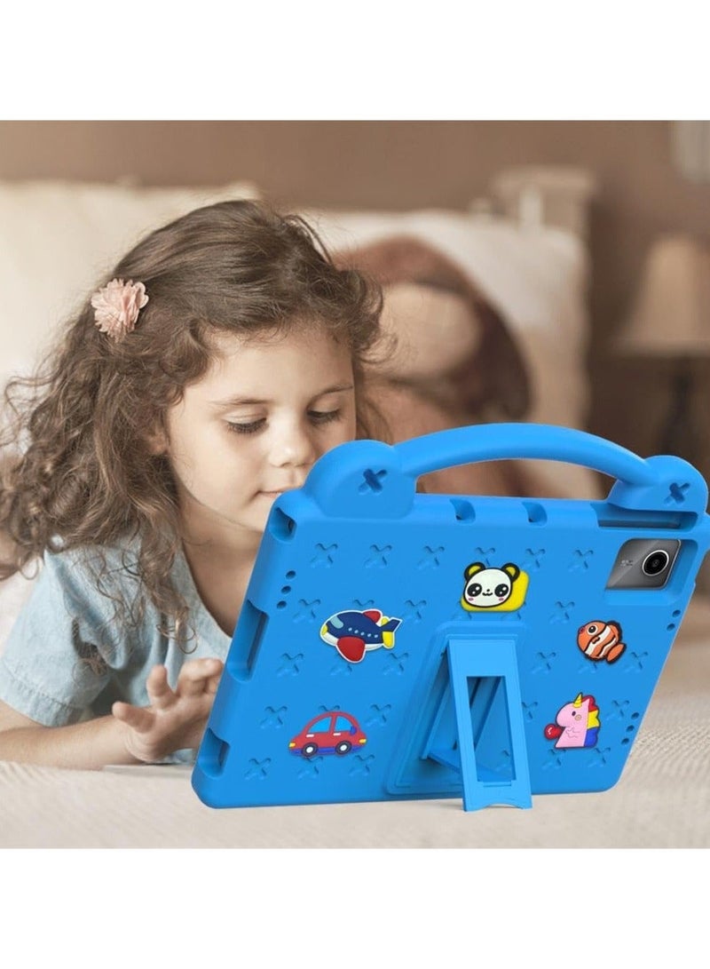 VKL Kids Safe EVA Bear Case Compatible with Xiaomi Redmi Pad SE 11 Inch 2023 Handheld Shockproof Tablet Cover For Redmi Pad SE 11" (Sky Blue) - Image 2