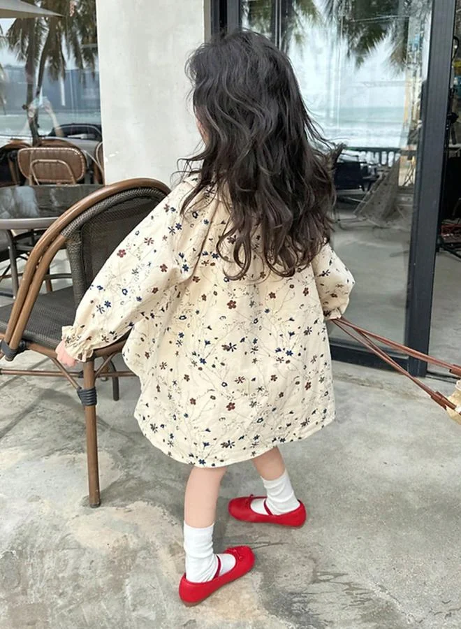 Take Two Girls Floral Print Peter Pan Collar Dress