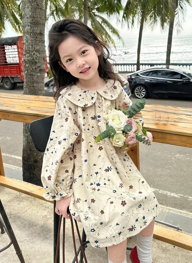 Take Two  Girls Floral Print Peter Pan Collar Dress for Women | Best Price UAE