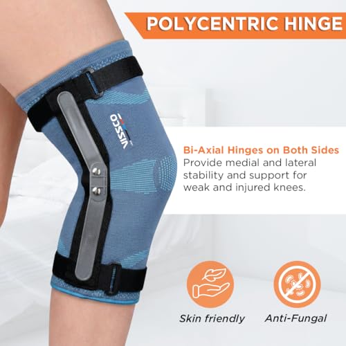 Vissco Elastic Knee Cap with Hinges, Knee Support to provide Knee Pain Relief, for Sports, Football, Cricket, Walking And Workout (Single) - XXL (Grey) - Image 3