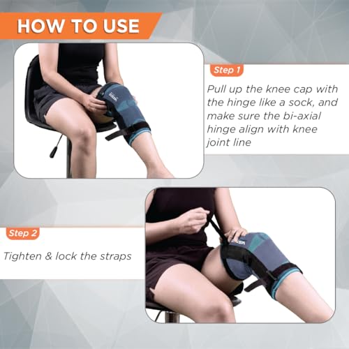 Vissco Elastic Knee Cap with Hinges, Knee Support to provide Knee Pain Relief, for Sports, Football, Cricket, Walking And Workout (Single) - XXL (Grey) - Image 5
