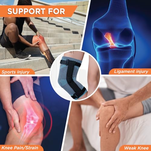 Vissco Elastic Knee Cap with Hinges, Knee Support to provide Knee Pain Relief, for Sports, Football, Cricket, Walking And Workout (Single) - XXL (Grey) - Image 4