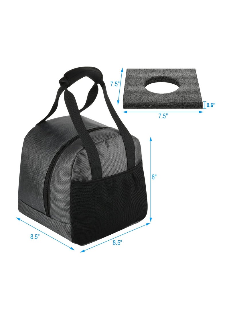 Generic Bowling Ball Tote Bowling Bag with Padded Ball Holder with Large Accessory Pocket Fits as Add One Bowling Ball Bag to Roller Bag Fits Also as Single Pair of Bowling Shoes  - Image 4
