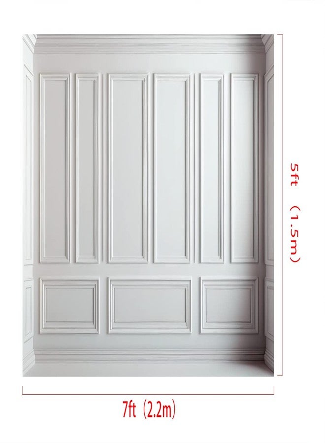 Kate 7x5ft White Panel Wall for Photography Interior Vintage Panel Decor Photo Background Photo Studio Props - Image 4