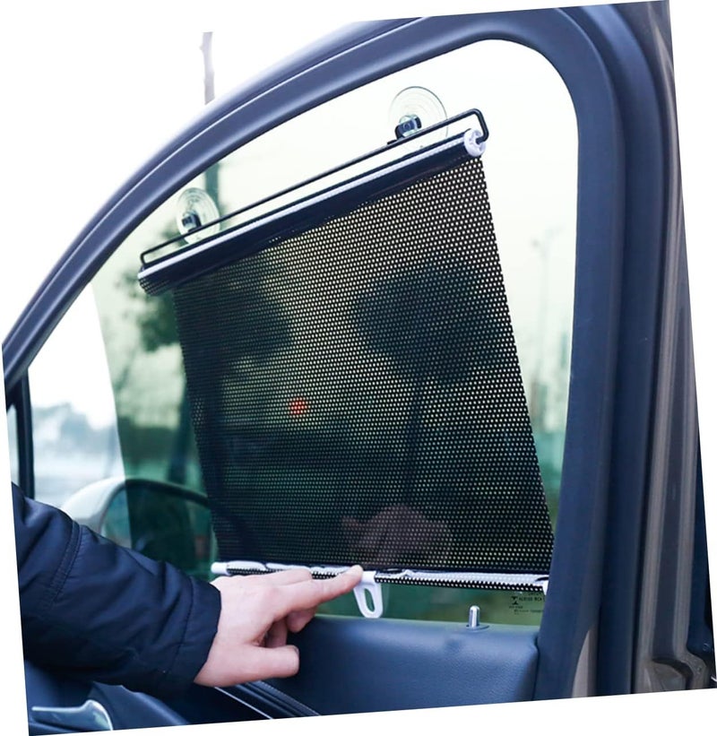 Healifty Retractable Car Window Sun Shade Curtain PVC Privacy Screen Heat Reduction UV Protection for Vehicle Side Windows Easy Installation - Image 2