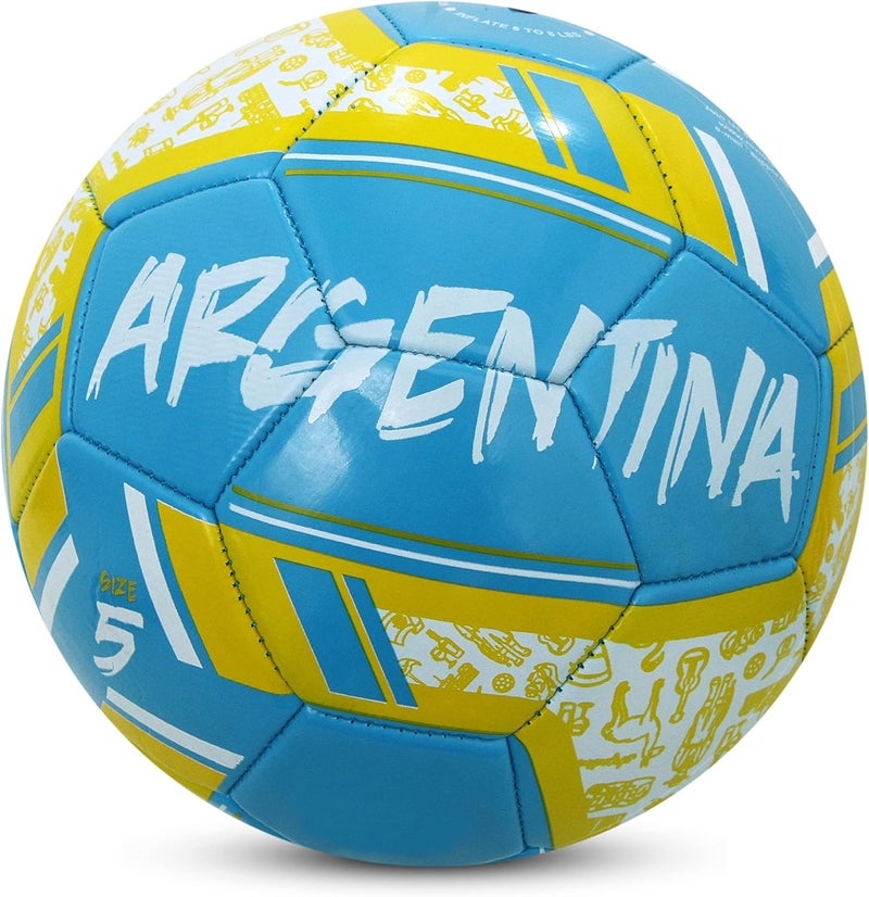 Nivia Spinner Machine Stitched Football , Size - 5 (Material: PVC & Rubber) Blue (Argentina) - Image 5