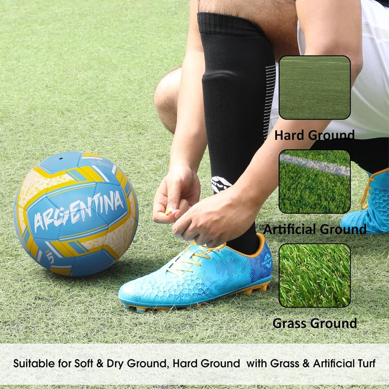 Nivia Spinner Machine Stitched Football , Size - 5 (Material: PVC & Rubber) Blue (Argentina) - Image 3