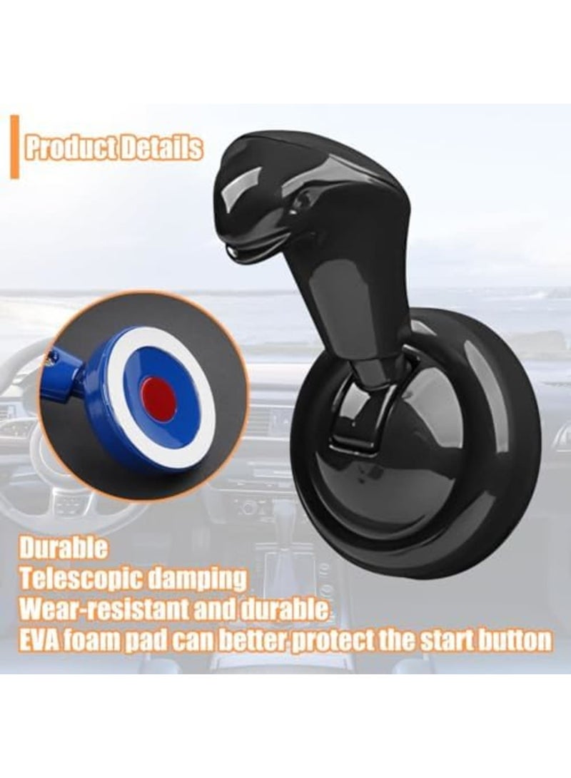 SYOSI Car Joystick Push Start Button Cover, Snake-Shaped Zinc Alloy Starter Rocker for Vehicles, Anti-Scratch Joystick Auto Starter for Sedan, Truck, SUV, RV, Marine, Universal Fit (Black) - Image 3