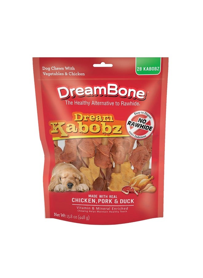 DreamBone Dream Kabobz 28 Count, RawhideFree Chews For Dogs  - Image 1