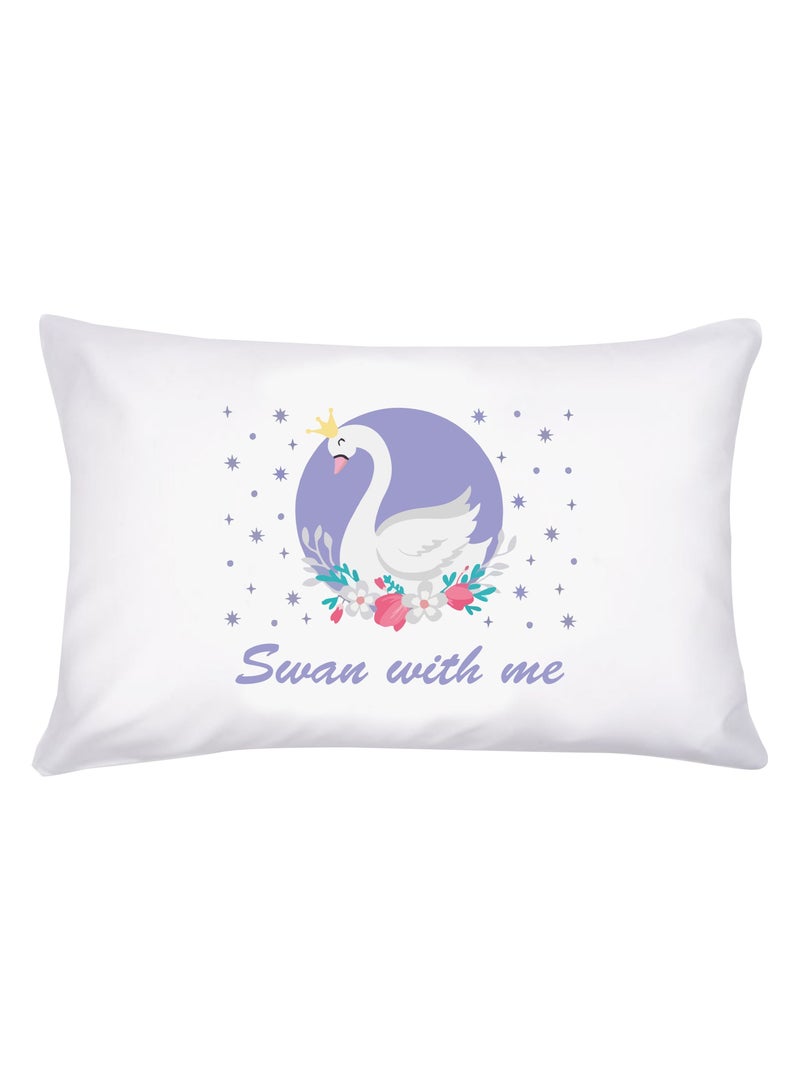 Pikkaboo Pillowcase Cover for Kids-Swan - Image 1