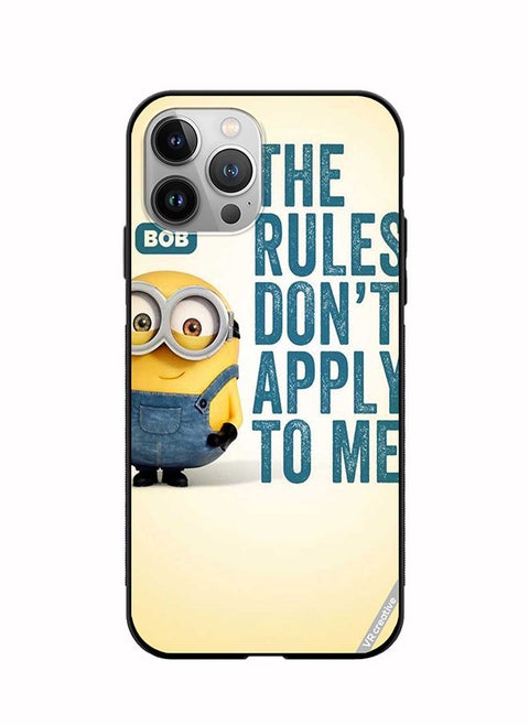 Protective Case Cover For Apple iPhone 12 Pro The Rules Dont Apply For Me Design Multicolour