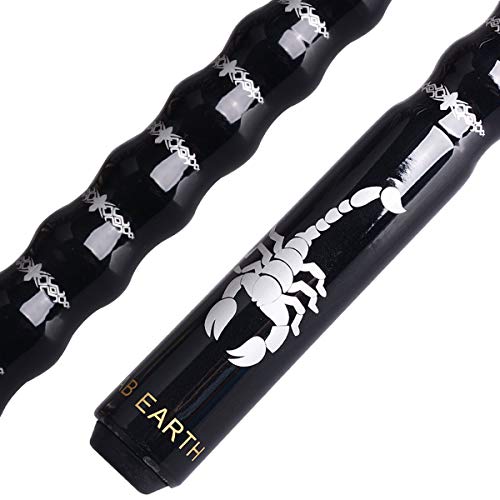 AB Earth 58 Pool CuePool Stick Ergonomic Design Hardwood Canadian Maple 13mm Tip 1821oz Billiard Cue B1SN Black 20oz - Image 1