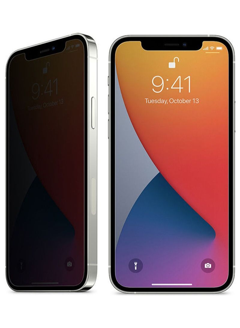 بورتوني واقي شاشة للخصوصية لهاتف أبل آيفون 12 أسود - Image 2