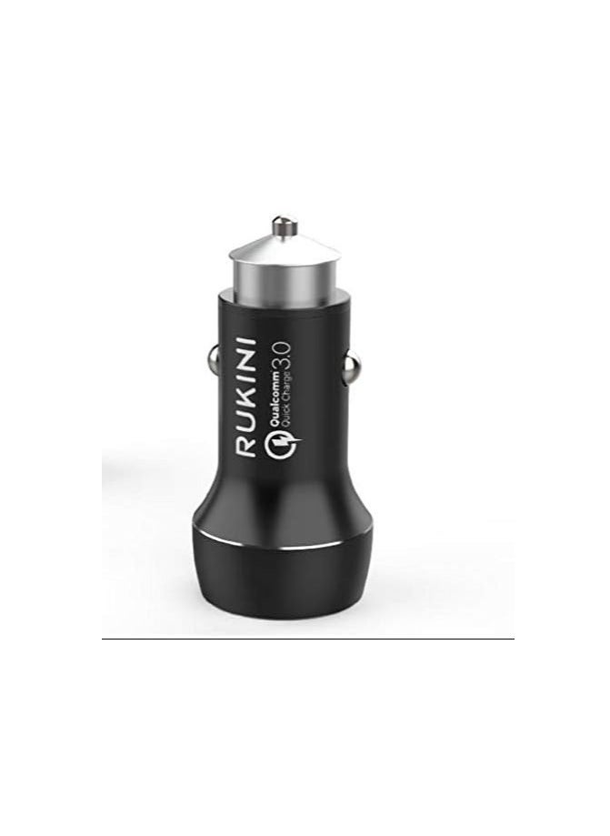 RUKINI Rokini Dual Port QC3.0 USB Car Charger + 1M Micro Cable (30W Fast Charging)  - Image 2