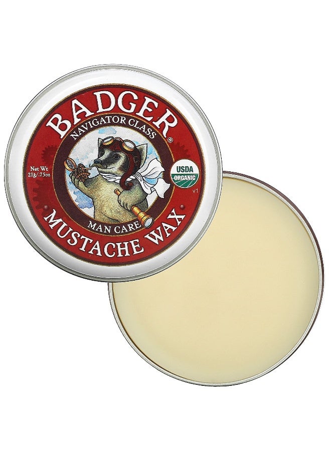 Badger, Organic Mustache Wax, 0.75 oz (21 g) - Image 5