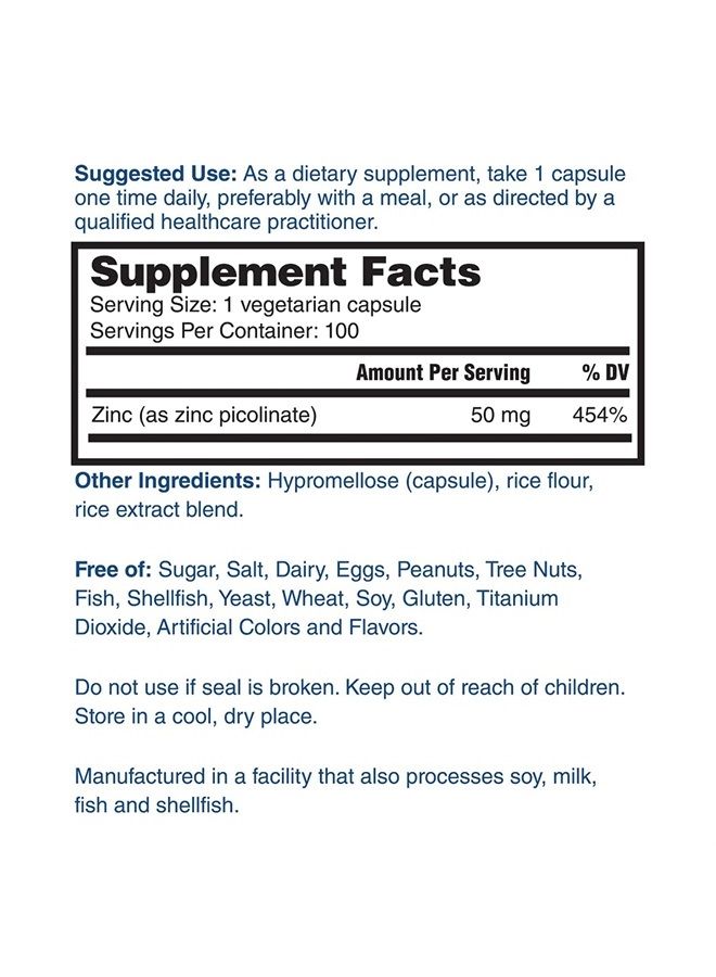 Nature's Lab زنك بيكولينات 50 ملغ - مكمل زنك عالي الامتصاص - 100 كبسولة (إمداد لمدة 3 أشهر) - Image 5