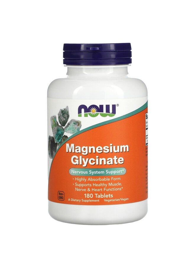 now Magnesium Glycinate, 180 Tablets  - Image 1